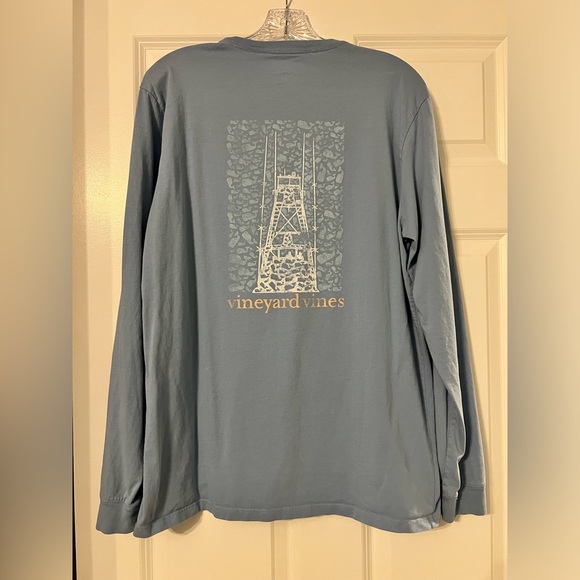 Men’s medium light blue long sleeve tee vineyard vines. Washed once, never worn - Picture 2 of 5